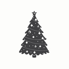 Fototapeta premium Realistic green isolated Christmas tree on a transparent white background