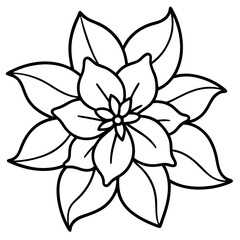 Jasmine line art vector