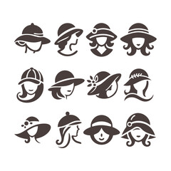 Women Hat Logo Vector