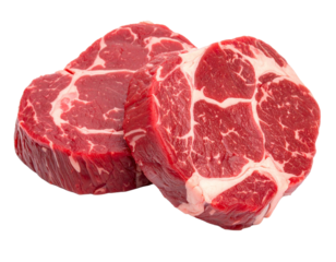 Raw beef ribeye steaks