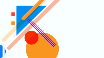 ABSTRACT BACKGROUND WITH GEOMETRIC SHAPES FLAT COLORFUL DESIGN VECTOR 