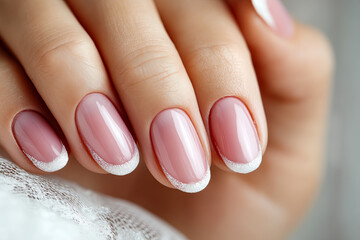 Beautiful French manicure for women