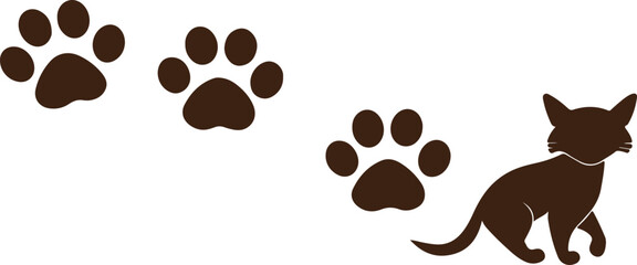 Dog Paw Prints Vector, Pet Footprint Silhouette, Animal Tracks Clipart, Puppy Steps Design, Black Paw Icon Set, Transparent Background