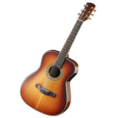 Obraz premium acoustic guitar isolated on white