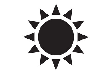 sunny sun sunlight solar heat weather flat icon symbol vector