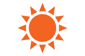 sunny sun sunlight solar heat weather flat icon symbol vector