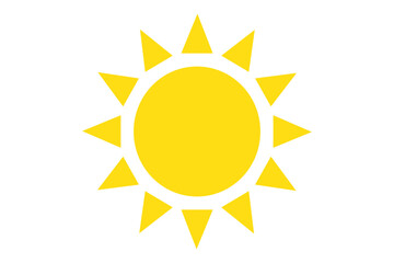 sunny sun sunlight solar heat weather flat icon symbol vector
