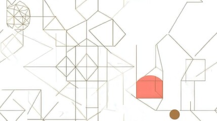 Modern Minimalist Background With Geometric Shapes and Patterns