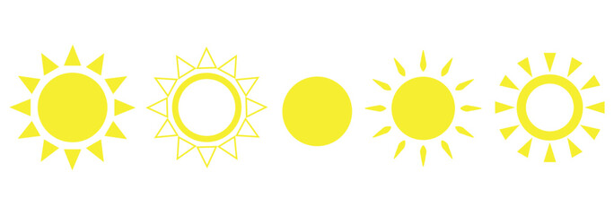 
Sun with Rays Icon Vector Illustration