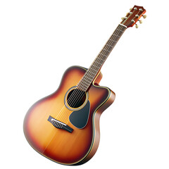 Obraz premium acoustic guitar isolated on white