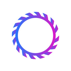 Colorful circle loader icon. Symbol of reload, refresh, loading, recycle and repeat. Interconnecting round arrow vector icon