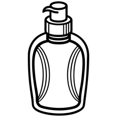 Lotion line art vector