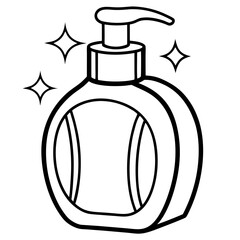 Lotion line art vector