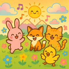 Cute adventures of animals