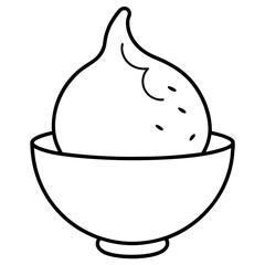 Lemon Sorbet line art vector
