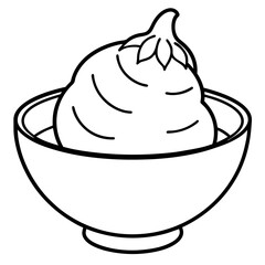 Lemon Sorbet line art vector