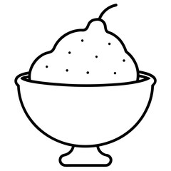 Lemon Sorbet line art vector