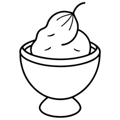 Lemon Sorbet line art vector