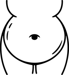 vector illustration of a cartoon bull