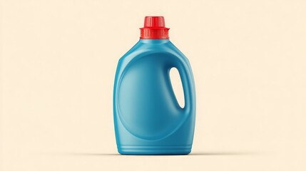 blue laundry detergent bottle mockup, household product packaging and branding artwork

