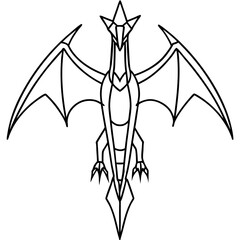 WZ-7 Soaring Dragon line art vector
