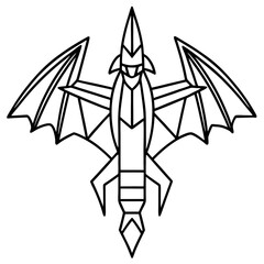 WZ-7 Soaring Dragon line art vector