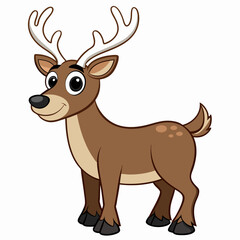 deer cartoon isolated on white