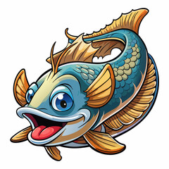 vector illustration of a fish