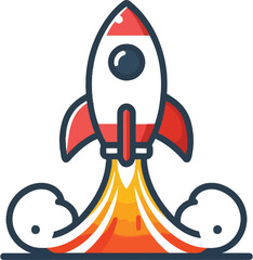 rocket icon  on white background .
