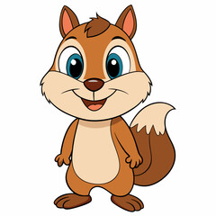 chipmunk vector illustration in white background