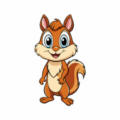 chipmunk vector illustration in white background