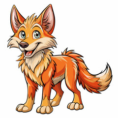 fox cartoon isolated on white