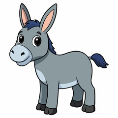 vector illustration of donkey