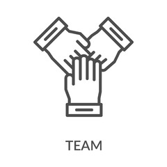 Team Icon Line Style. Design Vector Illustration