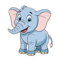 Fototapeta premium funny elephant cartoon