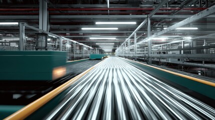 Modern industrial conveyor belt system