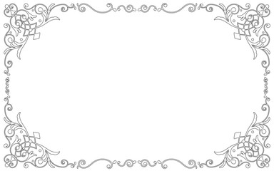 レトロ風味の現代的な装飾枠。