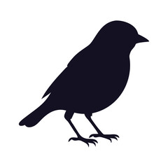 Minimalist House Finch Bird Silhouette Vector Symbol