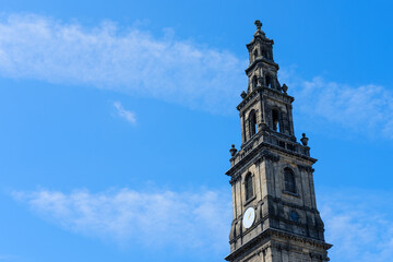 Leeds England: 2nd Jun 2024: Holy Trinity Leeds church tower on Boar Lane during sunny day