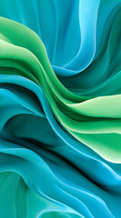 Abstract fluid lines, soft green and blue gradients,