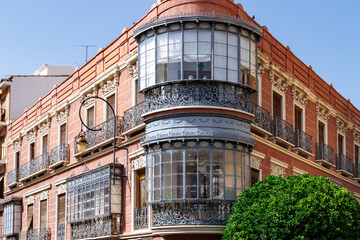 Facade of Casa de Boudere house in Antequera, Andalusia, Spain, Europe