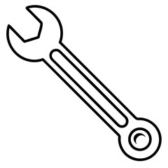 Wrench line art vector