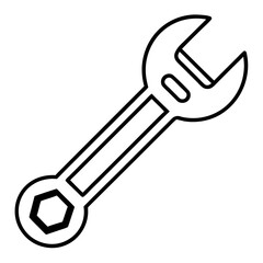 Wrench line art vector