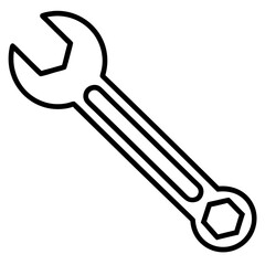 Wrench line art vector
