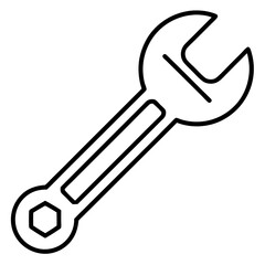 Wrench line art vector