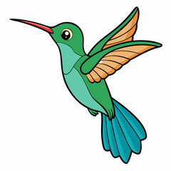 Obraz premium hummingbird and flowers