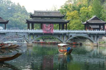 Fenghuang Ancient Town. Located in Fenghuang County. Southwest of HuNan Province, China. Fenghuang is a popular tourist destination of Asia.