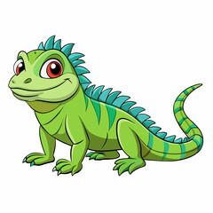 Obraz premium iguana in white