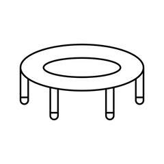 Fitness trampoline line icon editable stroke vector image for sports blogs and stores