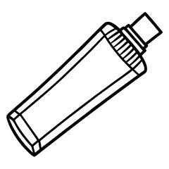 Toothpaste line art vector
